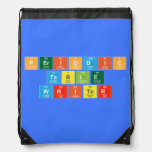 Periodic
 Table
 Writer  Drawstring Backpack