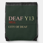 deaf  Drawstring Backpack