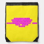 Excercise... Exc...er...cise Exs...ar...sise Eggs...are...sides ... For bacon! BACON!  Drawstring Backpack