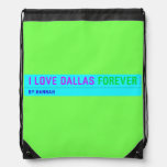 I Love Dallas  Drawstring Backpack