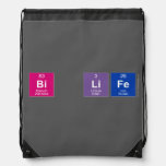 bi life  Drawstring Backpack