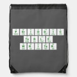 Periodic
 Table
 Writer  Drawstring Backpack