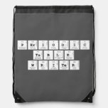 Periodic
 Table
 Writer  Drawstring Backpack