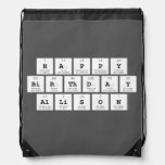 Happy
 Birthday
 Allison  Drawstring Backpack