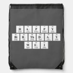 Happy
 Birthday
 Wei  Drawstring Backpack
