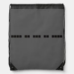 hello my name is Ollie
   Drawstring Backpack