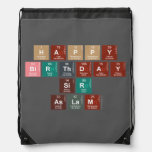 Happy
 Birthday
  Sir 
 Aslam  Drawstring Backpack