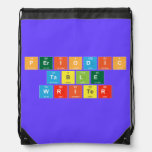 Periodic
 Table
 Writer  Drawstring Backpack