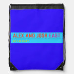 Alex and Josh  Drawstring Backpack