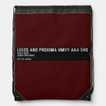 Leeds and Proxima HMVY  Drawstring Backpack