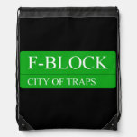 F-Block  Drawstring Backpack