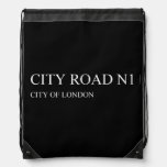 city road  Drawstring Backpack