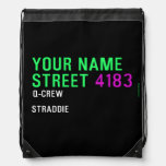 Your Name Street  Drawstring Backpack
