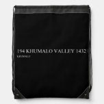 194 KHUMALO VALLEY  Drawstring Backpack