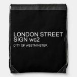 LONDON STREET SIGN  Drawstring Backpack