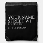 Your Name Street  Drawstring Backpack