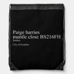 Paige harries mantle close  Drawstring Backpack