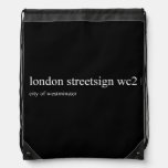 london streetsign  Drawstring Backpack