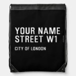 Your Name Street  Drawstring Backpack