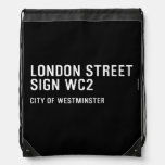 LONDON STREET SIGN  Drawstring Backpack