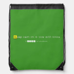 Keep calm im in love with niniza  Drawstring Backpack