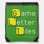 Game Letter Tiles  Drawstring Backpack