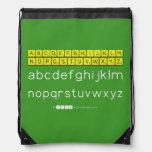 ABCDEFGHIJKLM
 NOPQSTUVWXYZ
 abcdefghijklm
 nopqrstuvwxyz  Drawstring Backpack