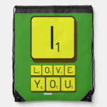 I
 LOVE
 YOU  Drawstring Backpack