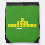 i
 love
 volleyball  Drawstring Backpack