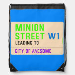 Minion Street  Drawstring Backpack