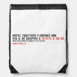 hotel together florence inn via a. de gasperi 6  Drawstring Backpack