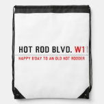 Hot Rod Blvd.  Drawstring Backpack