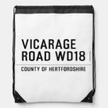 VICARAGE ROAD  Drawstring Backpack