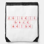Periodic
 Table
 Writer  Drawstring Backpack