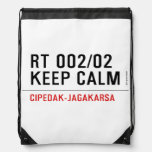 RT 002/02 KEEP CALM  Drawstring Backpack