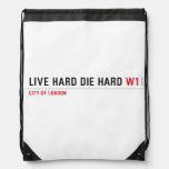 live hard die hard  Drawstring Backpack