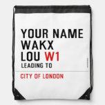 Your Name WAKX LOU  Drawstring Backpack