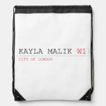 Kayla malik  Drawstring Backpack