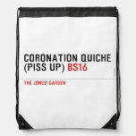 Coronation Quiche  (piss up)  Drawstring Backpack