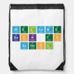 Welcome
 Back to
 School  Drawstring Backpack