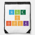 Wine
 o
 clock  Drawstring Backpack