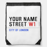 Your Name Street  Drawstring Backpack