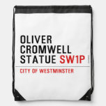 oliver cromwell statue  Drawstring Backpack