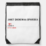 JANET OHENEWAA OPAREBEA     Drawstring Backpack