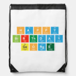 Happy
 Birthday
 George  Drawstring Backpack