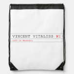 vincent vitaliss  Drawstring Backpack