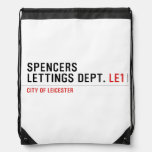 Spencers Lettings Dept.  Drawstring Backpack