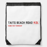 Taits Beach Road  Drawstring Backpack