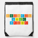 Periodic Table Writer  Drawstring Backpack