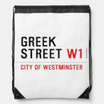 Greek Street  Drawstring Backpack